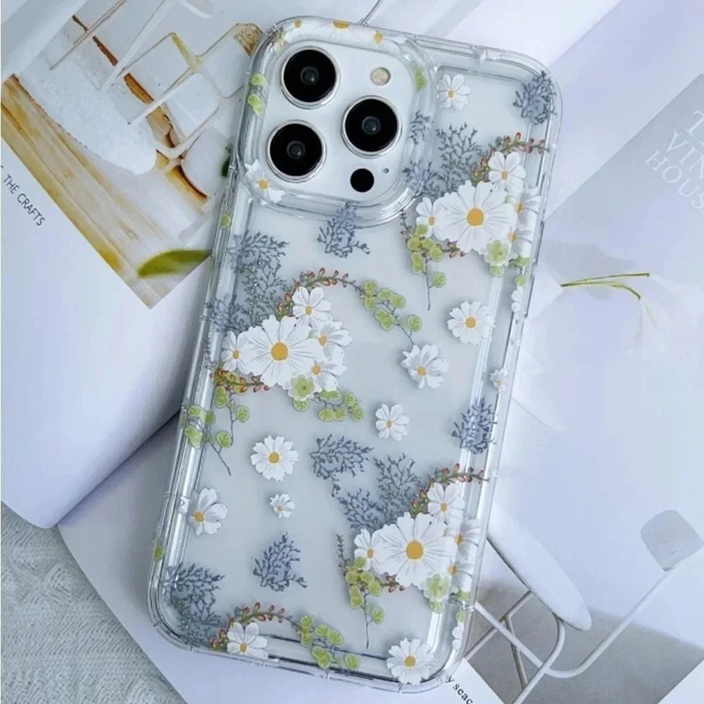 ⚠️Clearance iPhone 15/Pro/Pro Max Cute Floral Design Phone Case - Picture 1 of 3